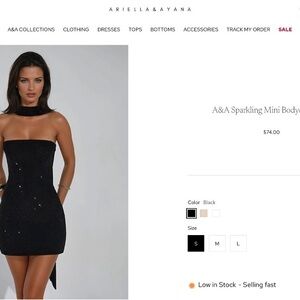 Black Sparkling Mini Dress